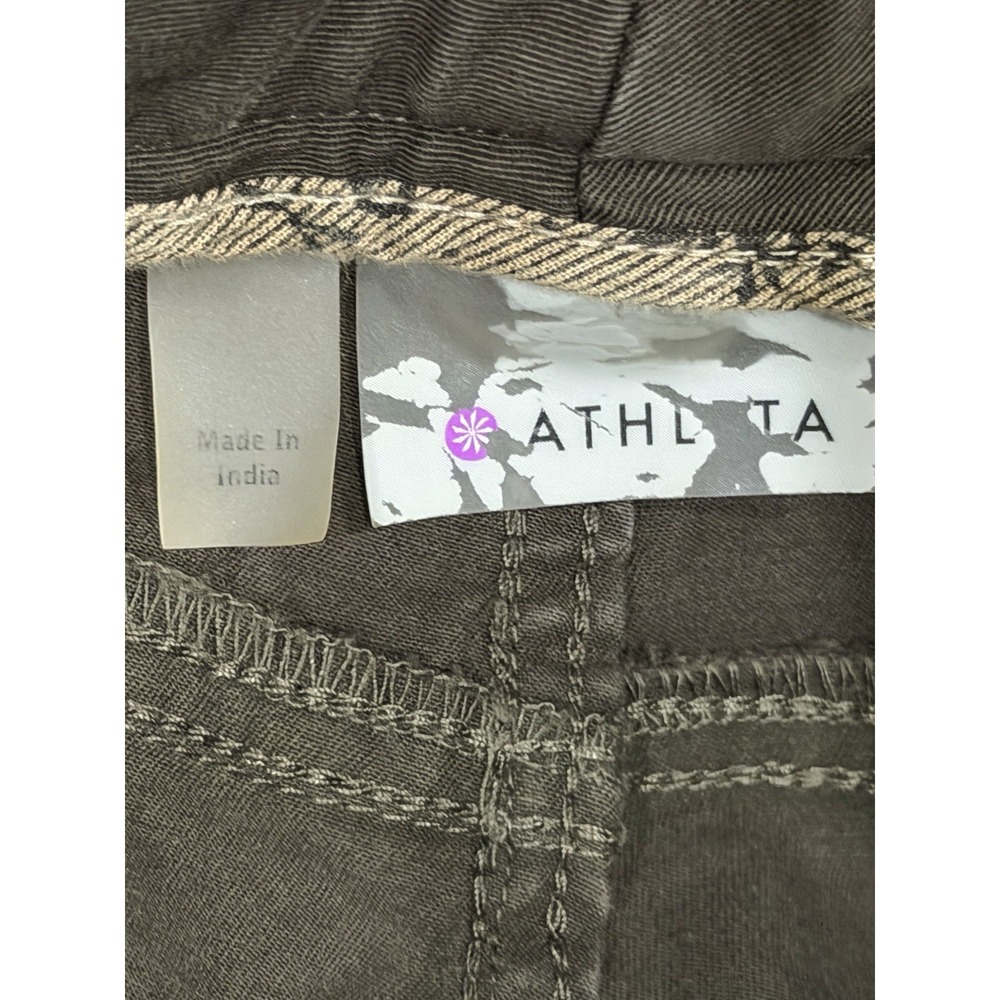 Athleta Womens Olive Army Green Nopa Cargo Utility Pants S-32 Waist - Picture 6 of 8